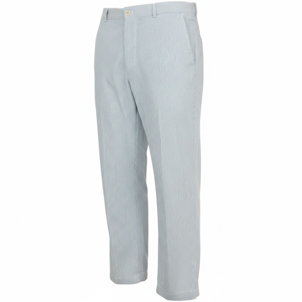 Southern Tide Mens Seersucker Striped Chino Pants Blue White 36x32